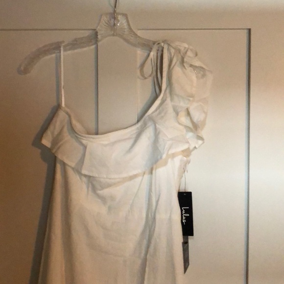 Lulus white one shoulder dress - Picture 3 of 3